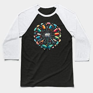 Sewing And Quilting Dandelion Flowers Baseball T-Shirt